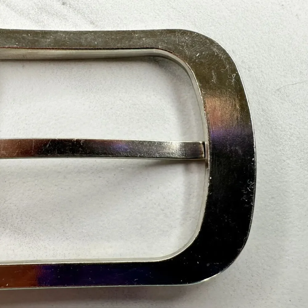Silver Tone Simple Basic Belt Buckle